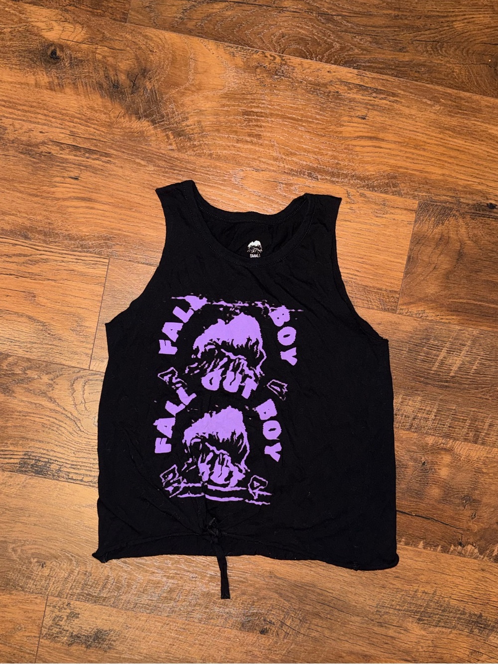 Fall Out Boy Black & Purple Graphic Tank Top